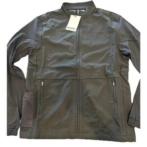 New Brady Brand Jacket Mens Small Golf Jacket S Full ZIp Black Ink Casual